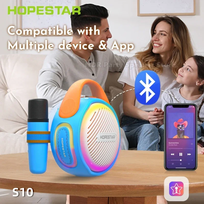 Hopestars RGB Light Wireless Bluetooth Speaker Portable DJ Surround Stereo Loud Karaoke Machine Karaoke Set Speaker For Outdoor