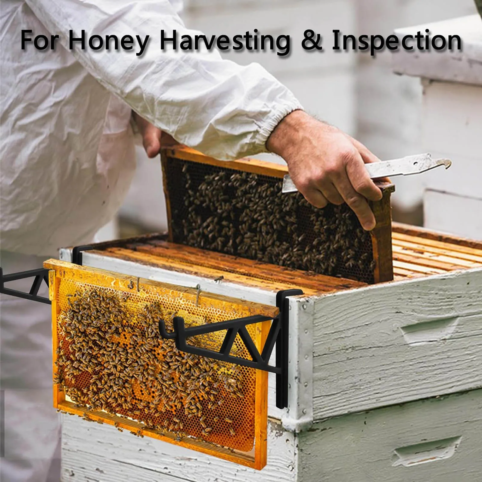 

Beehive Harvesting Holder Strong Grip Design Pour Easily for Outdoor Beekeeper Workshops