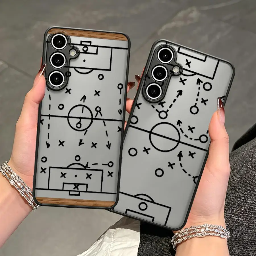 Case for Samsung Galaxy A17 A52 A16 A15 A53 A52S A72 A34 A36 A35 A73 A33 A14 A23 A56 A55 A54 Phone Cover Football Creative