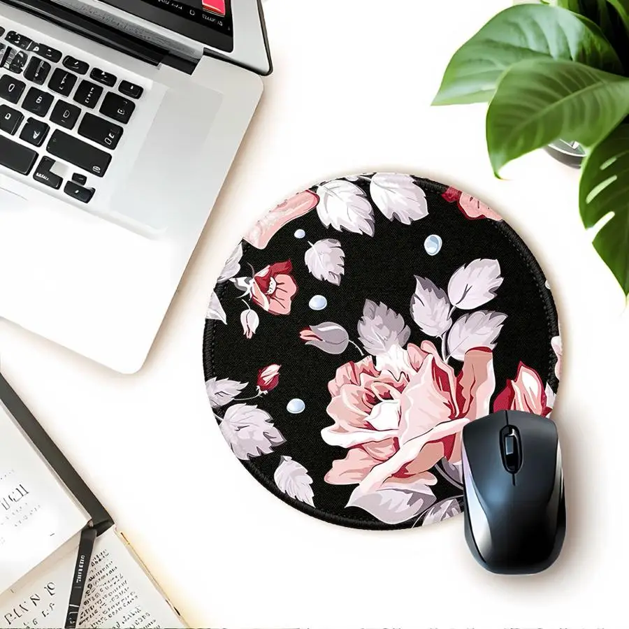 1pc Mouse Pad office Pad Keyboard Mouse Pad Computer Laptop Pad Desk accessories Game Console Pad Anti slip Flower Print