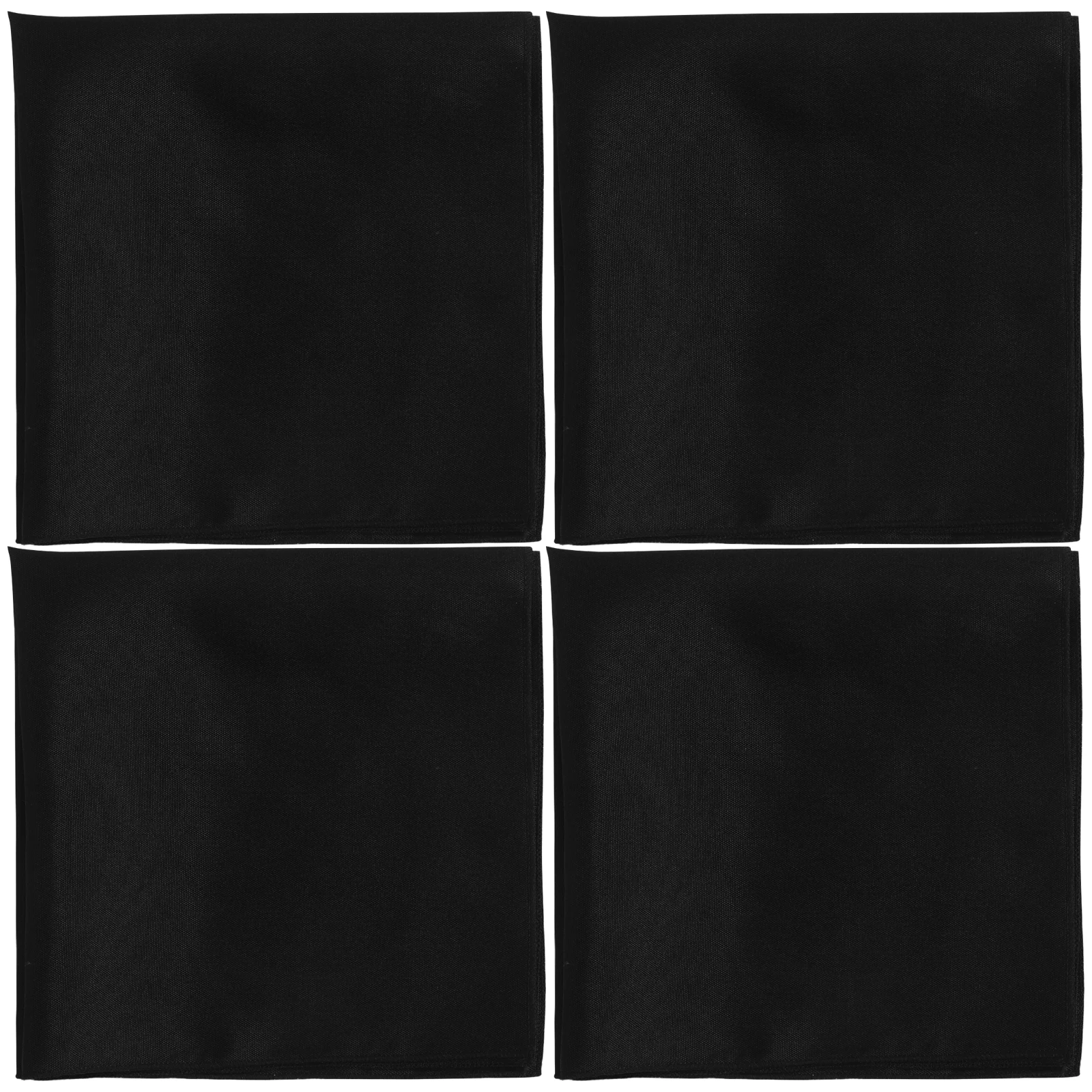 

4Pcs Black Cloth Napkins 17x17inch Polyester Washable Fabric Napkins Reusable for Wedding Party Banquet Table Setting