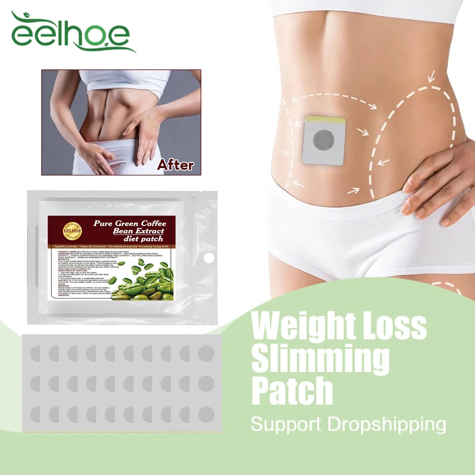 Natural Herbal Body Shaping Patches Dispelling Dampness Detox Tighten Arms Thighs Thin Waist Belly Fat Burning Reducing Stickers