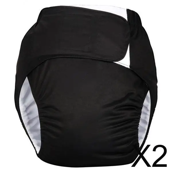 2x Waterproof Adult Cloth Diaper, TPU Coat Adjustable Elastic Pants, for The Elderly Incontinence , Living Aids