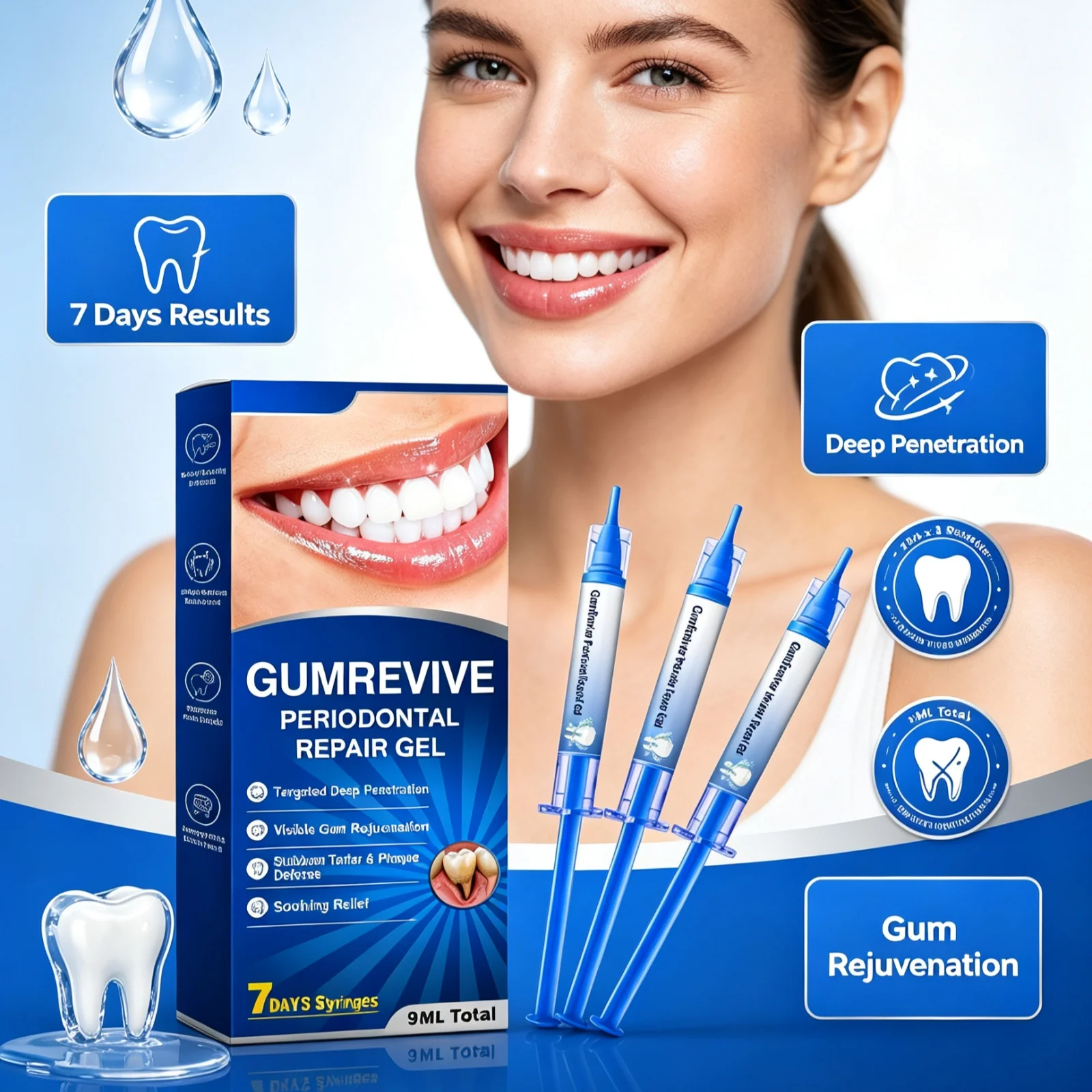 Gum Repair Gel Relief Gum Bleeding Redness Improve Gingival Damaged Strengthen Gum Tissue Regrow Fresh Breath Tooth Protect Gel