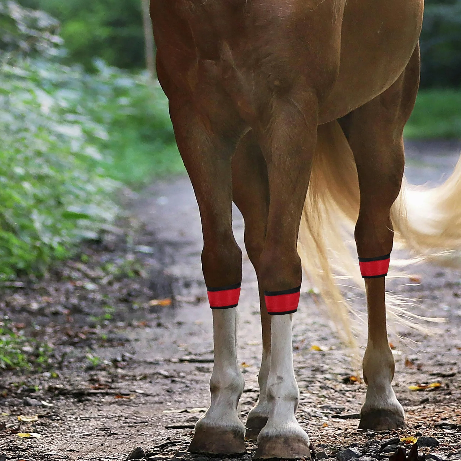 

4 Pcs Horse Ankle Strap Leggings Warmers Light Collar Equestrian Safety Gear Lights Equipment Glow Halloween Tack
