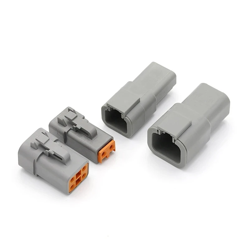 1Set DT/DTM/DTP/DTF Waterproof Connector Flange Mount Male & Female 2/3/4/6/8/12 Pin for Automotive & Off-Road Wiring Harness