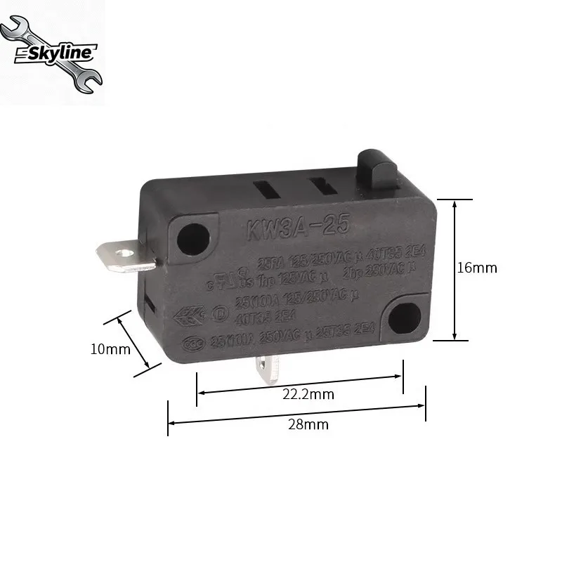 Suitable for High Pressure Washer Pump Micro Switch KW3A-0C, KW3A-0B, KW3A-0, Two Feet/short Feet
