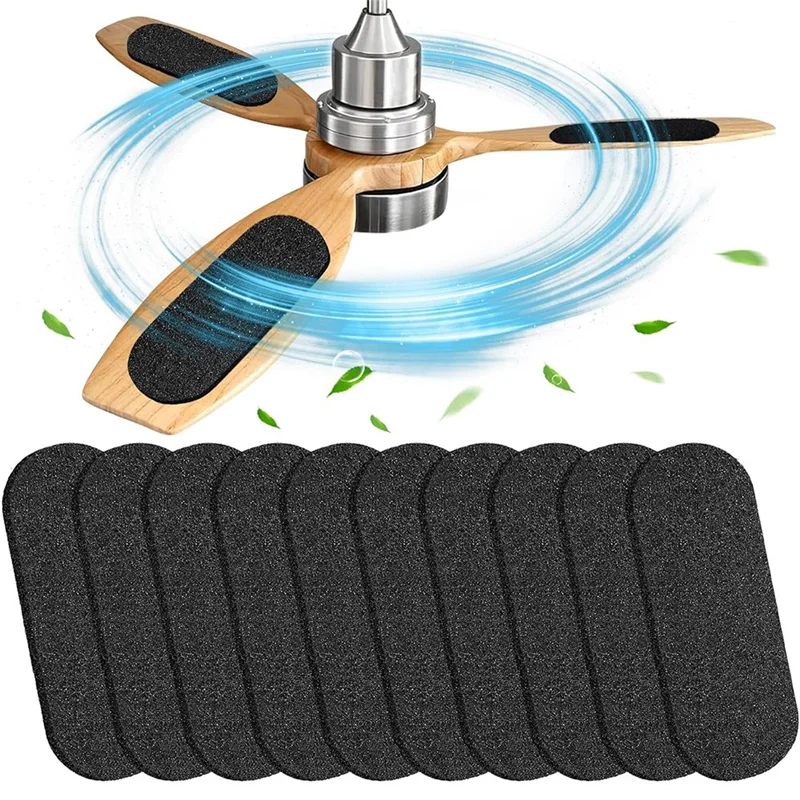 SYW-10 Pcs Ceiling Fan Blade Filters-Activated Coconut Carbon, Easy-Stick Ceiling Fan Blade Filters, Air Purifying For Home