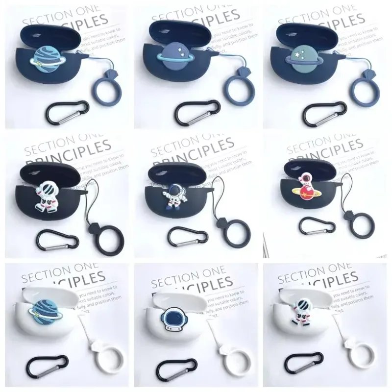 Voor QCY AilyBuds Pro/AilyPods Case Cartoon Aily Buds Lite Astronaut Anti-drop Siliconen Oortelefoon Cover voor QCY ArcBuds Lite case