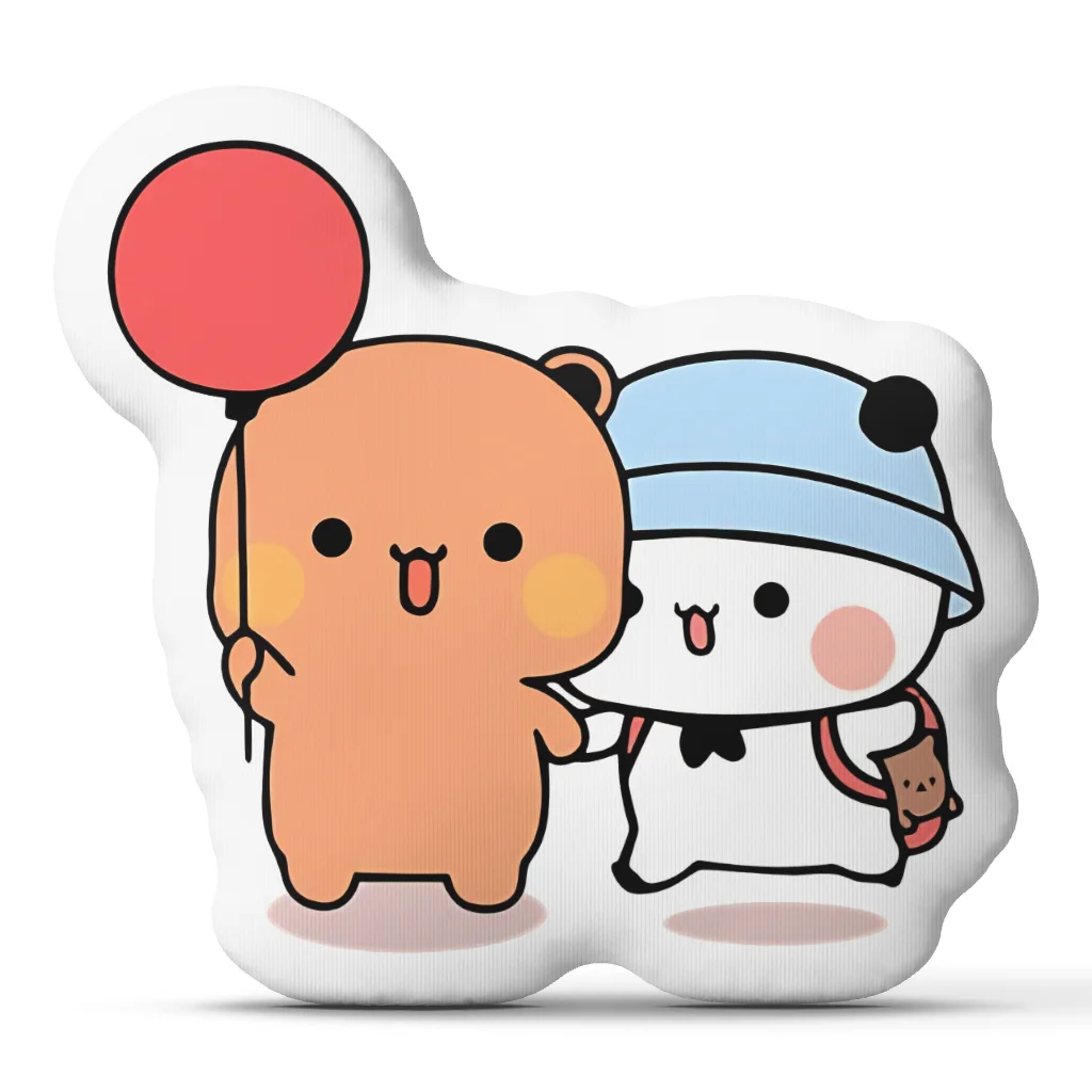 Bear and Panda Bubu Dudu Balloon Cushion Irregular Stuffed Throw Pillow Home Decor Gift Sofa Bed