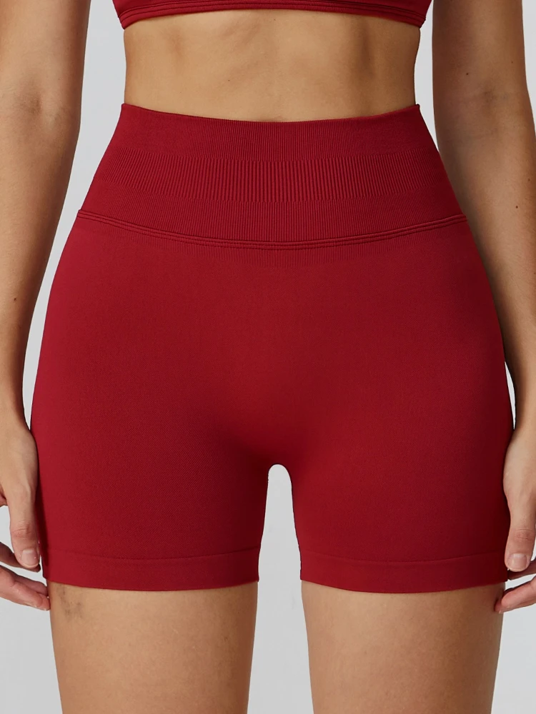 2025 New Women Seamless Yoga Shorts High Waist Butt Lifting Workout Running Fitness Shorts For Gym Outdoor Sports Activewear
