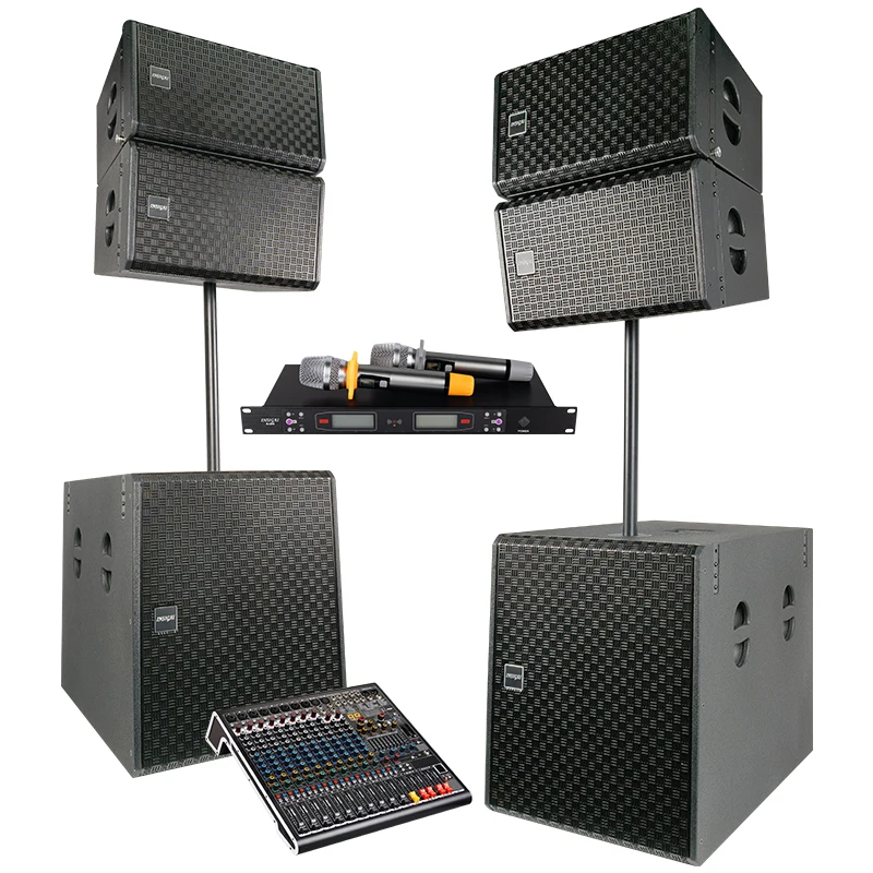 

Оптовая цена от производителя: Профессиональная аудиосистема, 10-дюймовые и 18-дюймовые динамики с усилителем, DSP, активные линейные акустические системы