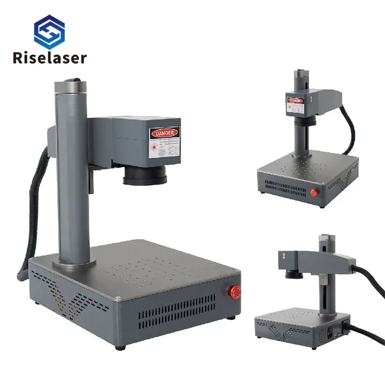 

Riselaser High Quality Wavelength Fiber Laser Marking Machine Desk Portable Mini Marker Logo Printing Metal