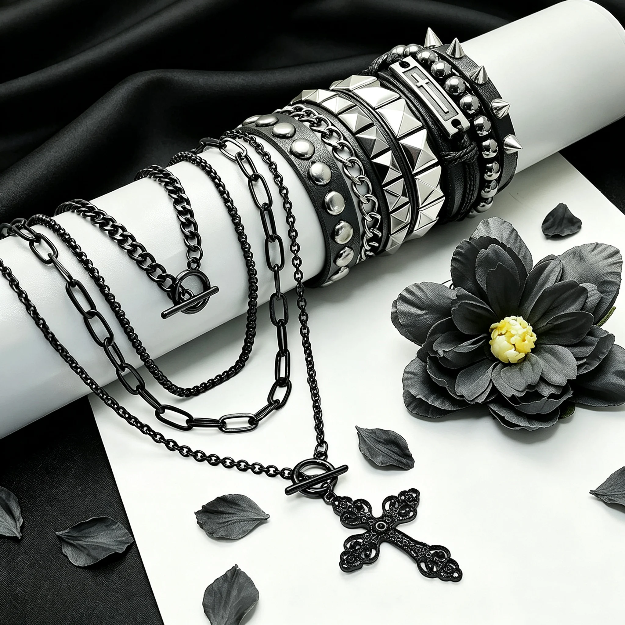 จี้กางเขนสไตล์กอธิค สร้อยคอแบบ - Women'S Emo Accessories บทวิจารณ์และราคา