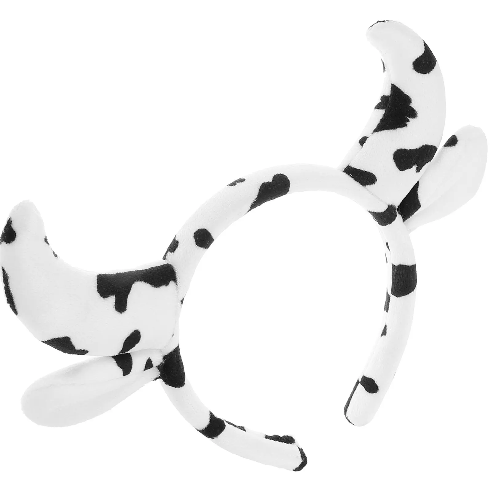 

Cow Ears Horn Headband Performance Photo Prop Soft Comfortable Cloth Headwear Party Costume Accessory Cow Horns