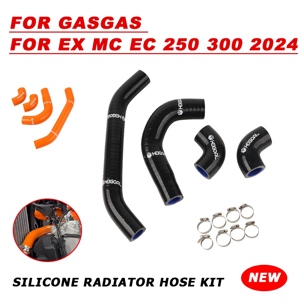 Motorcycle Silicone Radiator Hose Kit Oil Cooler System Water Pipe Cap For GasGas EX MC EC 250 300 2024 EX300 MC300 EC300 Parts