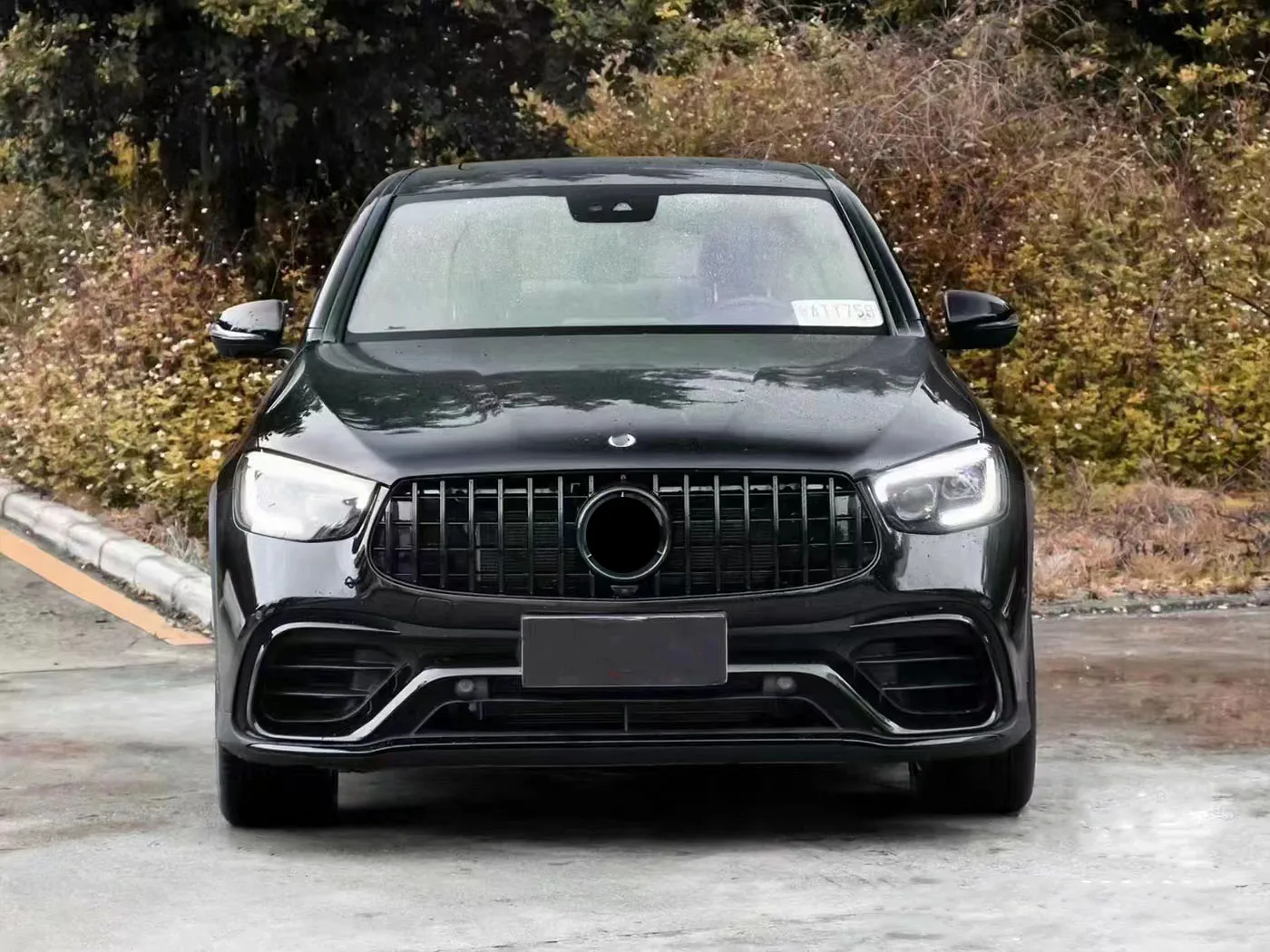 C253 Old to New Body Kit for  16-18 GLC Class C253 Coupe Upgrade 20-22 GLC63 Body Kit with Headlight Bumper Diffuser