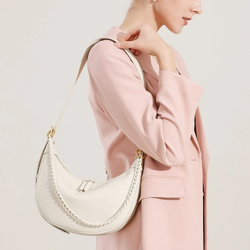 

2025 New Versatile Dumpling Bag, Leather Chain Underarm Women's Bag, Fashionable Texture Trendy Single Shoulder Crossbody Bag