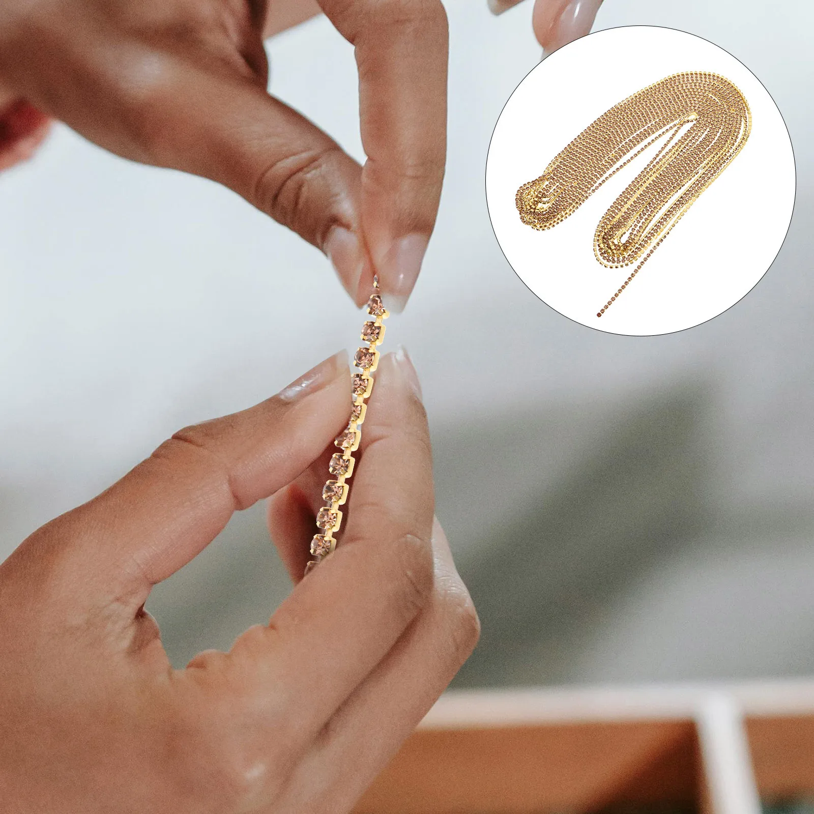 

10m Crystal Rhinestone Close Chain Claw Cup Trim Colorful Trim for Sewing DIY Jewelry Craft Rhinestone Ribbon Jewelry Chain