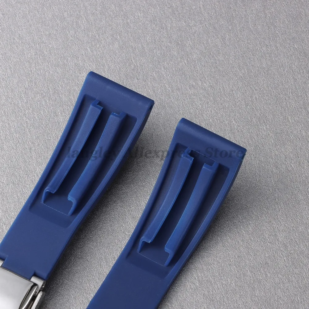 20 مللي متر حزام ساعة مطاطي ناعم ل رولكس GMT دايتونا الغواصة غواص سيليكون الفرقة استبدال المياه الخضراء شبح سوار MenBelt