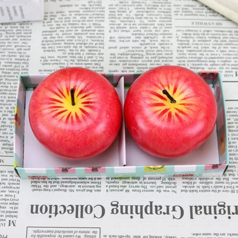 1 Pcs Home Red Apple Shape Modeling Techniques Scented Candles Apple Decorations Birthday Christmas Party Fruit Candles Decor