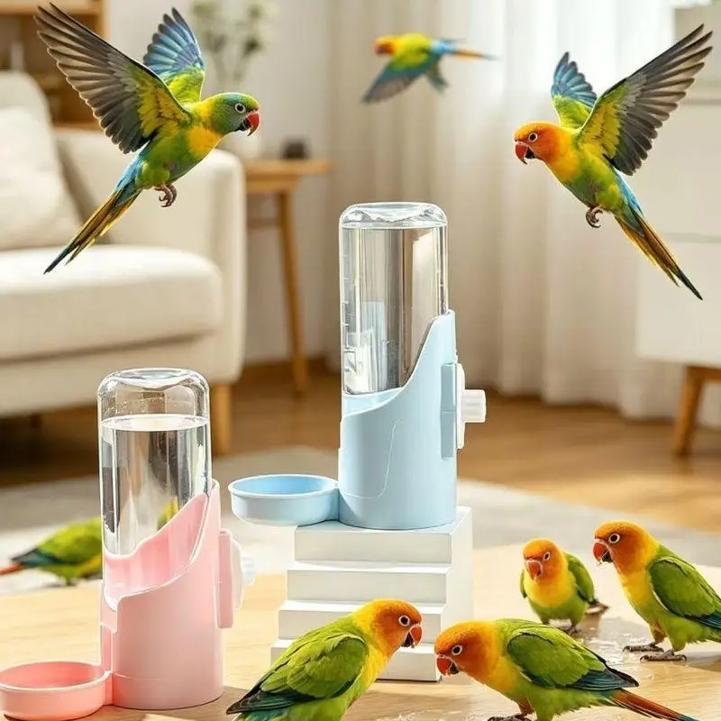 1Pcs Automatic Hanging Cage Water Dispenser,Bird Cage Water Dispenser Automatic Water Feeder For Birds Parrot Dispenser Bottle