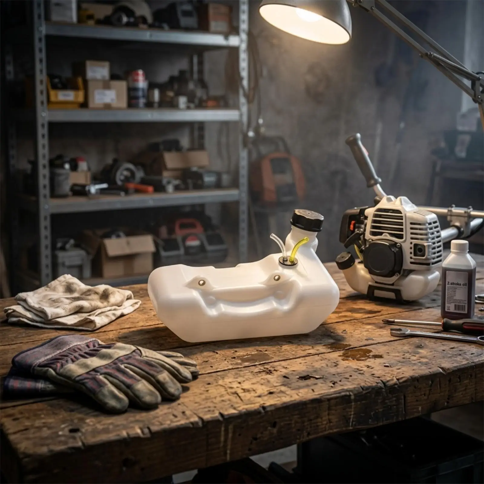 Petrol Tank Assembly with Cap Translucent Brush Petrol Tank Compact for