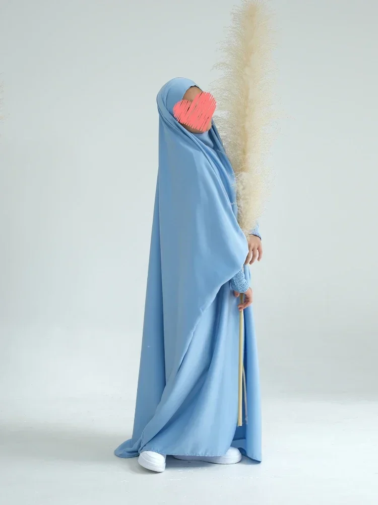 ラマダン ムスリム ドレス 女の子 キッズ 礼拝服 ヒジャブ ドレス 子供用 フード付きアバヤ フルカバー ニカブ イスラム ドバイ イード ローブ 2026 ジルバブ