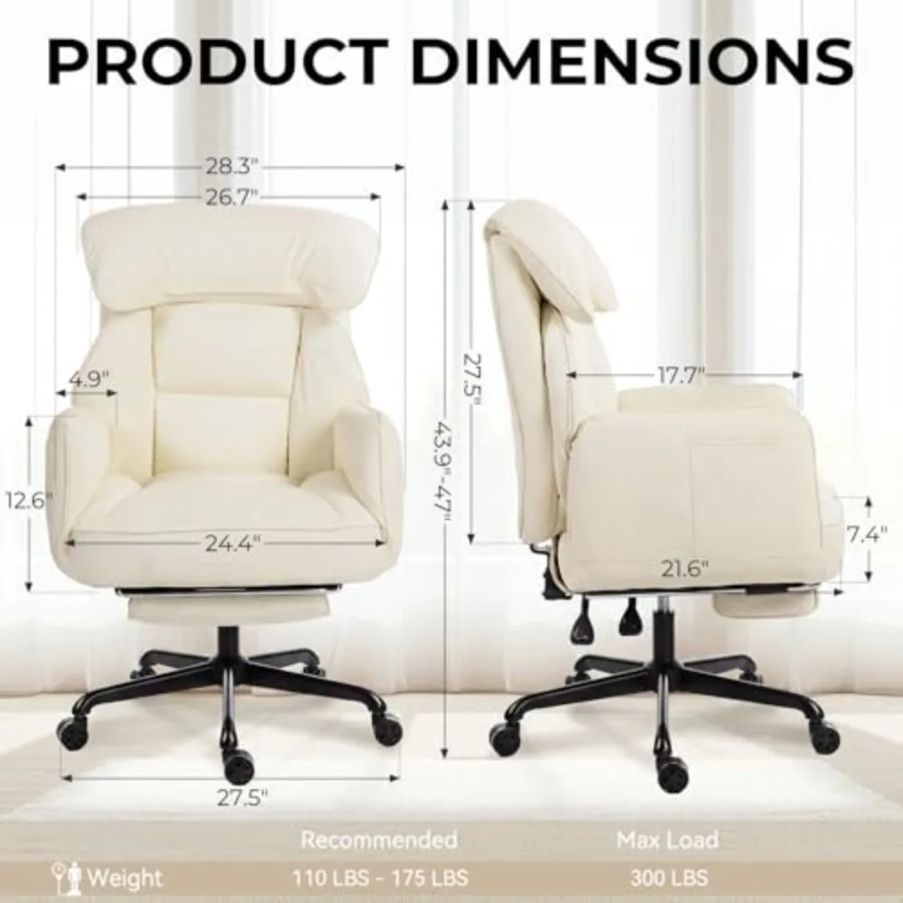 Cross Legged Office Chair with Pivoting Armrests,Criss Cross Chair with Pocket Spring Seat & Back,Reclining Computer
