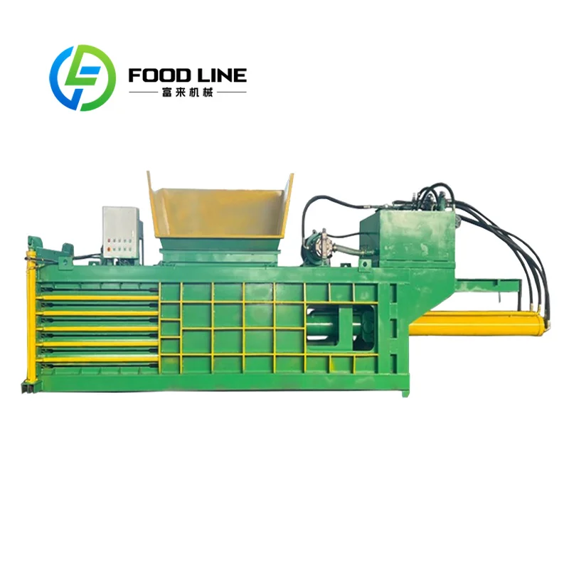 Horizontal Hydraulic Baler Automatic Control Hydraulic Baler Reduce Manual Labor For Waste Carton Plastic Recycling Work