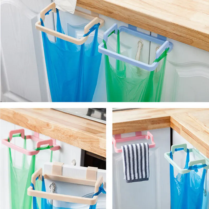 Kitchen Hanging Trash Bag Rack Portable Trash Bag Plastic Garbage Bag Holder Storage Rack Rubbish Bag Gadgets New