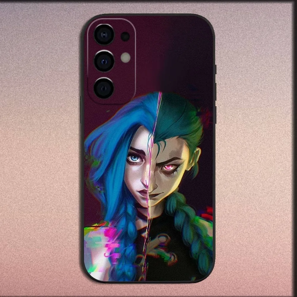 Anime Arcane J-Jinx L-LOL Phone Case For Samsung S25,S24,S21,S22,S23,S30,Ultra,S20,Plus,Fe,Lite,Note,10,9,5G Black Soft Cover