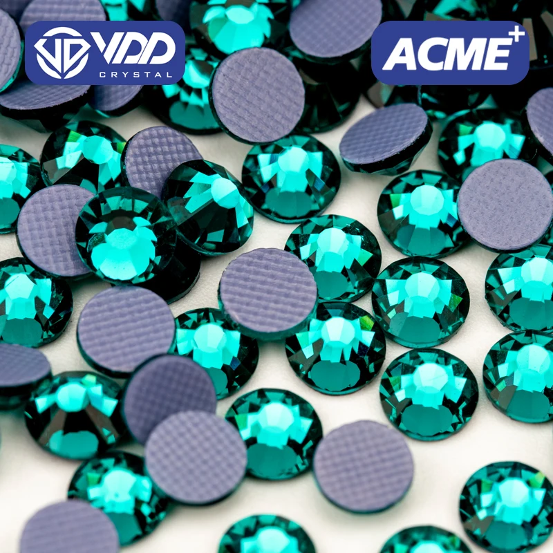 VDD 026 Blauer Zirkon ACME+ Hot-Fix Strasssteine Hochwertige AAAAA Glaskristall Flachsteine – Detail 2