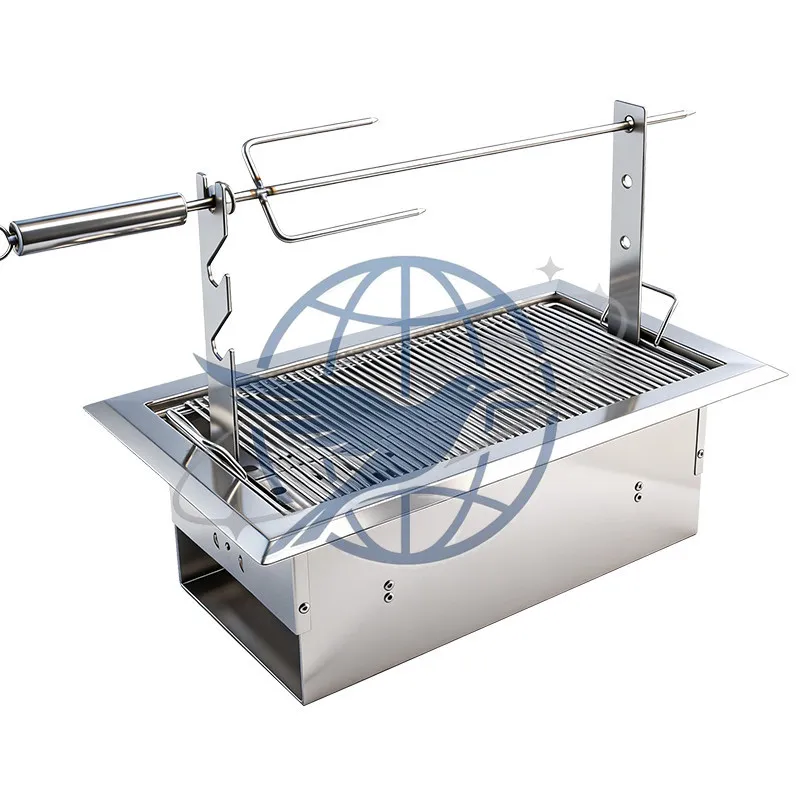Leg of lamb Stainless steel barbecue Charcoal fire roast leg of lamb stove Inlaid Self-service carbon