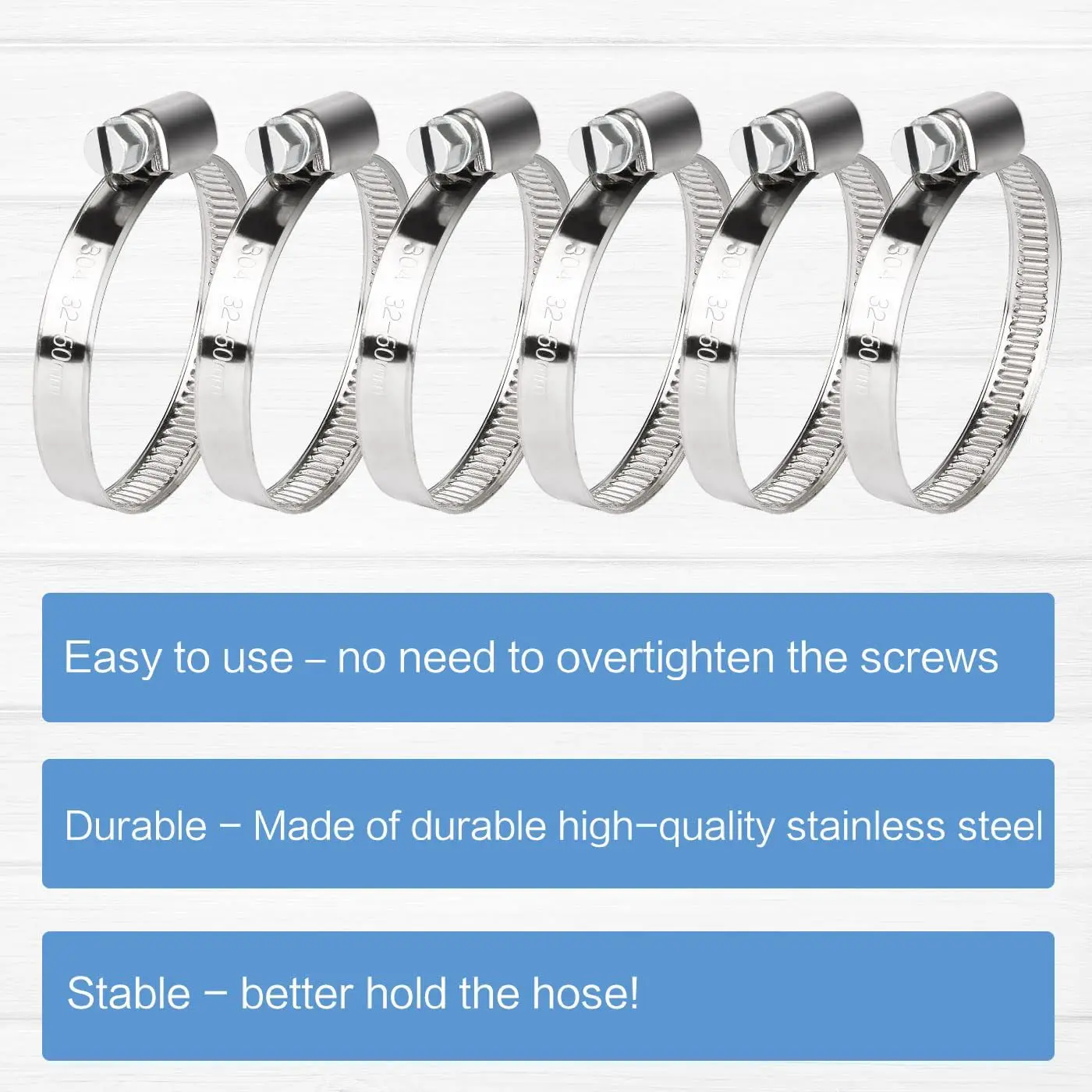 32mm Hose Adapter Replacement Threaded with Clamp for Pool Sets Fits Filter Pumps Generators and Salt Systems with Threaded Hose