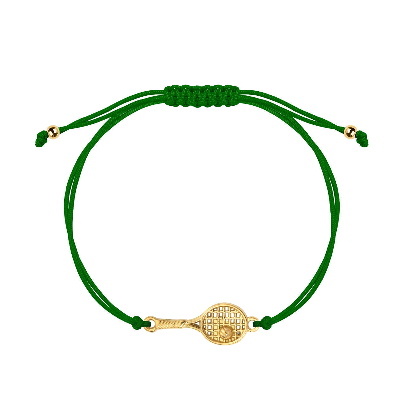 Gold-plated Stainless Steel Lovely Sports Badminton Racket Charm Bracelet Women 2025 New Fashion Red String Handmade Jewelry Her