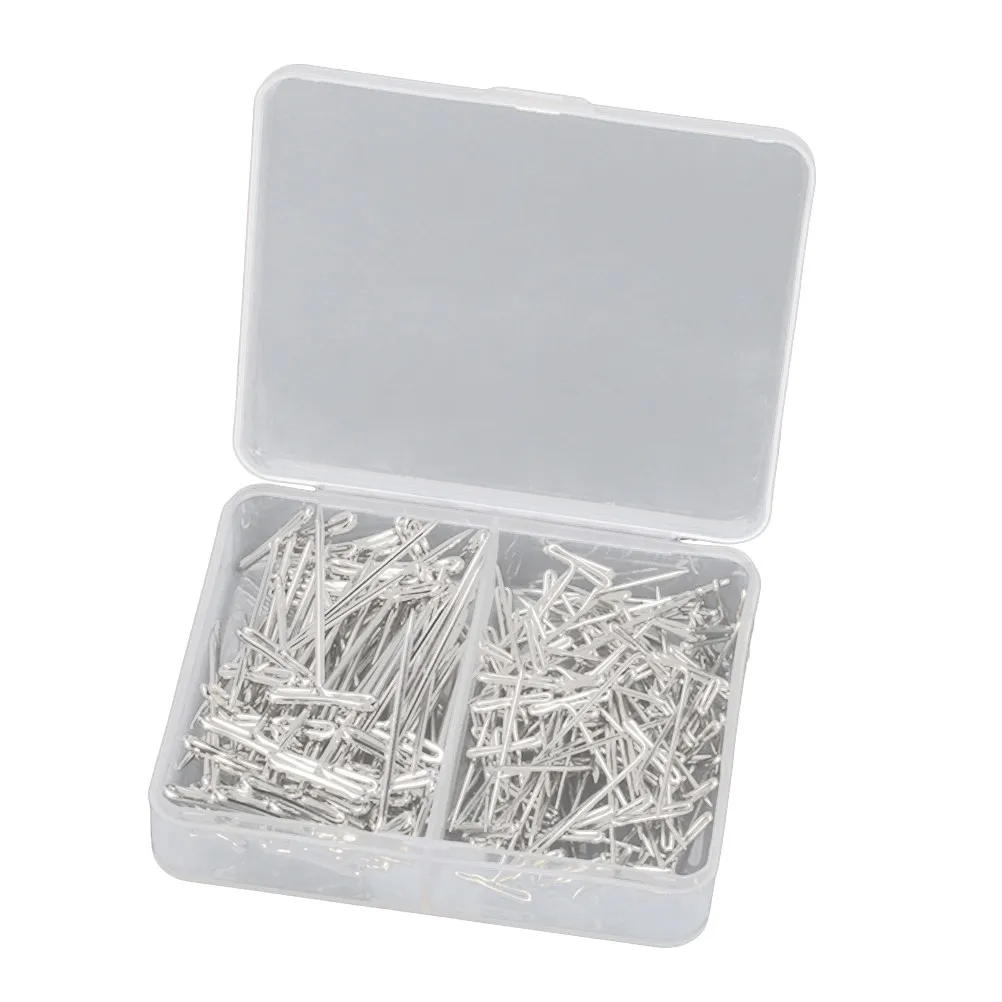 170Pcs T Pins Set Stainless Steel in 32Mm 38Mm Sizes Plastic Box for Seamstresses Crafts Display Boards