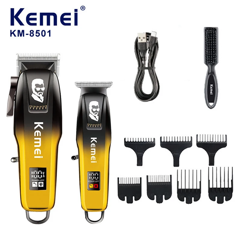 

Kemei KM-8501 Набор машинок для стрижки волос, новые электрические ножницы высокой мощности, профессиональная электрическая машинка для стрижки волос с цифровым дисплеем