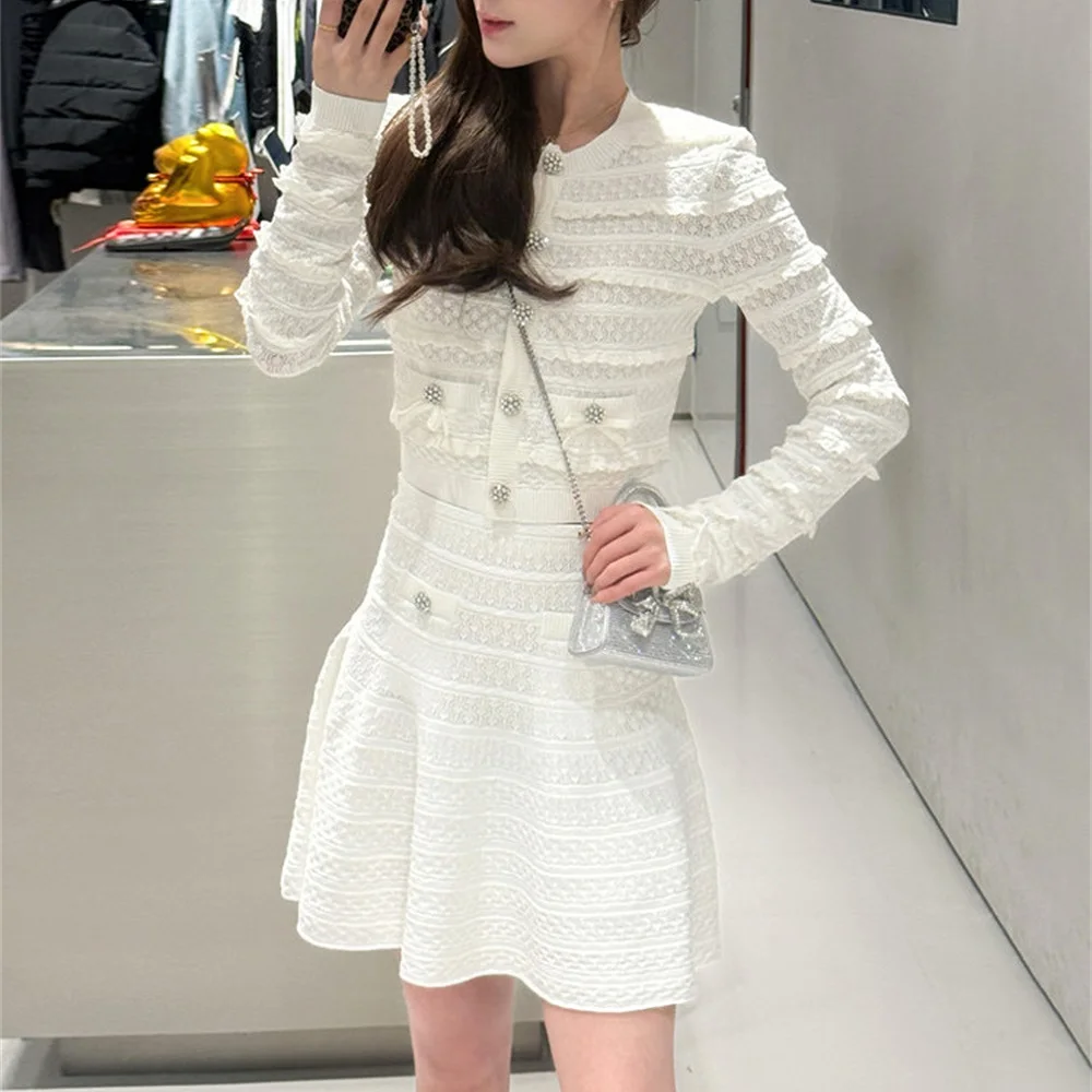 

2026 Women's Fashion Shirt + Skirt Set — Diamond-Button, Stretchy Corset-Style Top — Y2K-Inspired, Versatile 2-Piece Outfit bra