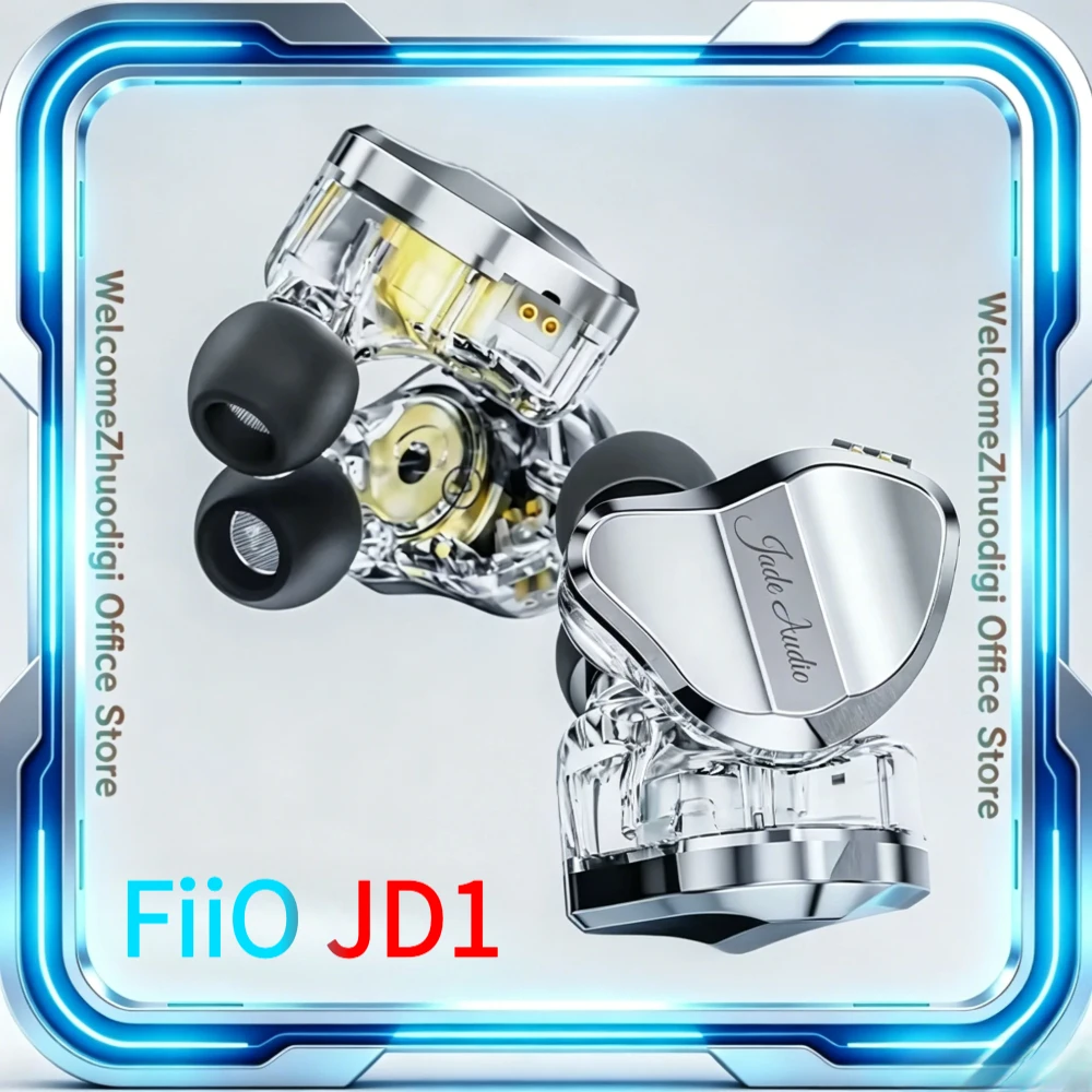 FiiO JD1 In-Ear-Monitor IEM Hochleistungs-Dynamischer Treiber HiFi Stereo Bass headphones 3,5mm & Type-C with microphone
