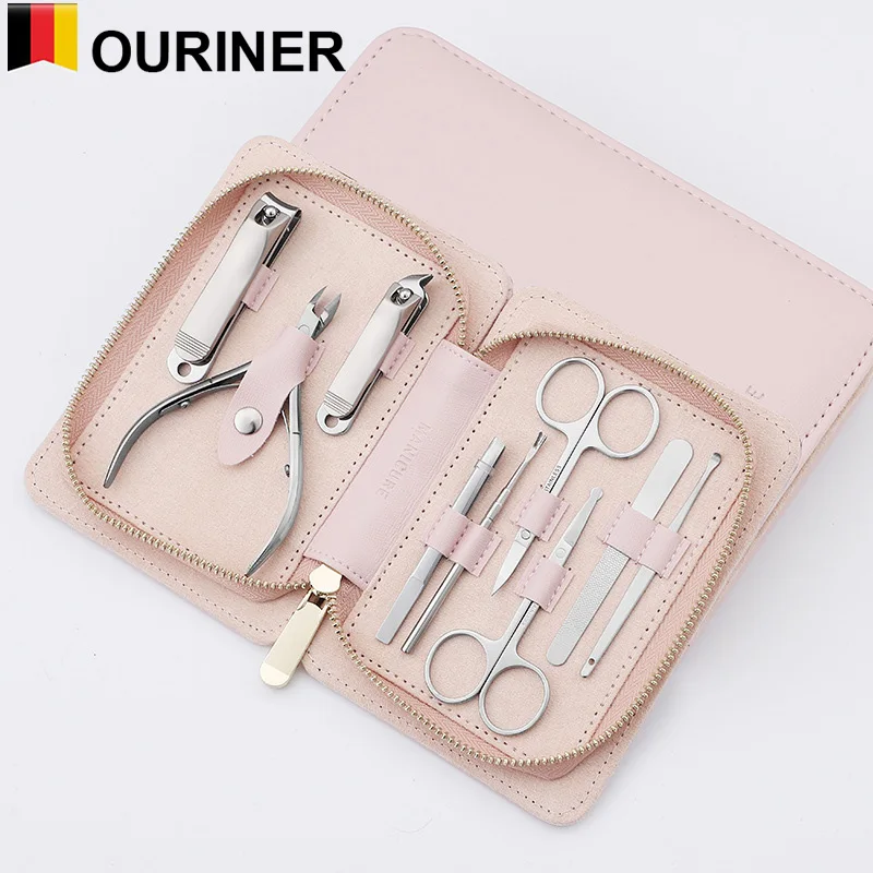 New Arrivals Manicure Set Pedicure Sets Nail Clipper Stainless Steel Professional Nail Cutter Tools with Travel Case Kit