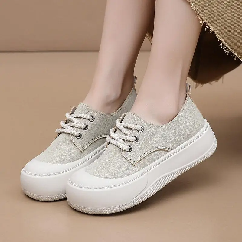 

Women's Canvas Shoes Summer 2026 New Style Thick Bottom Platform Slip-On Casual Shoes Versatile Low Top round Toe Polyurethan...