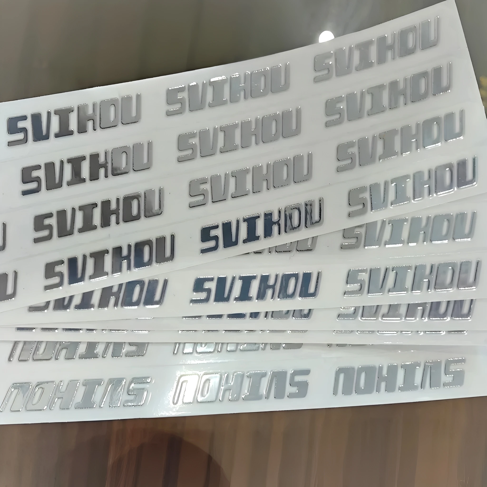 Adesivos personalizados com impressão uv dourada e prateada, logotipo da empresa, garrafas de casamento, caixa de saco de embalagem, adesivo de cristal personalizado