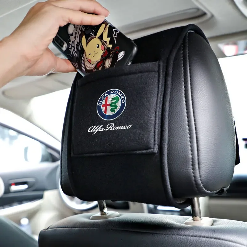 Hub Caps Car Seat Headrest Cover Anti-Dirty Protective Cover Universal For Alfa Romeo Giulietta 159 Mito Giulia Stelvio 147 Acce