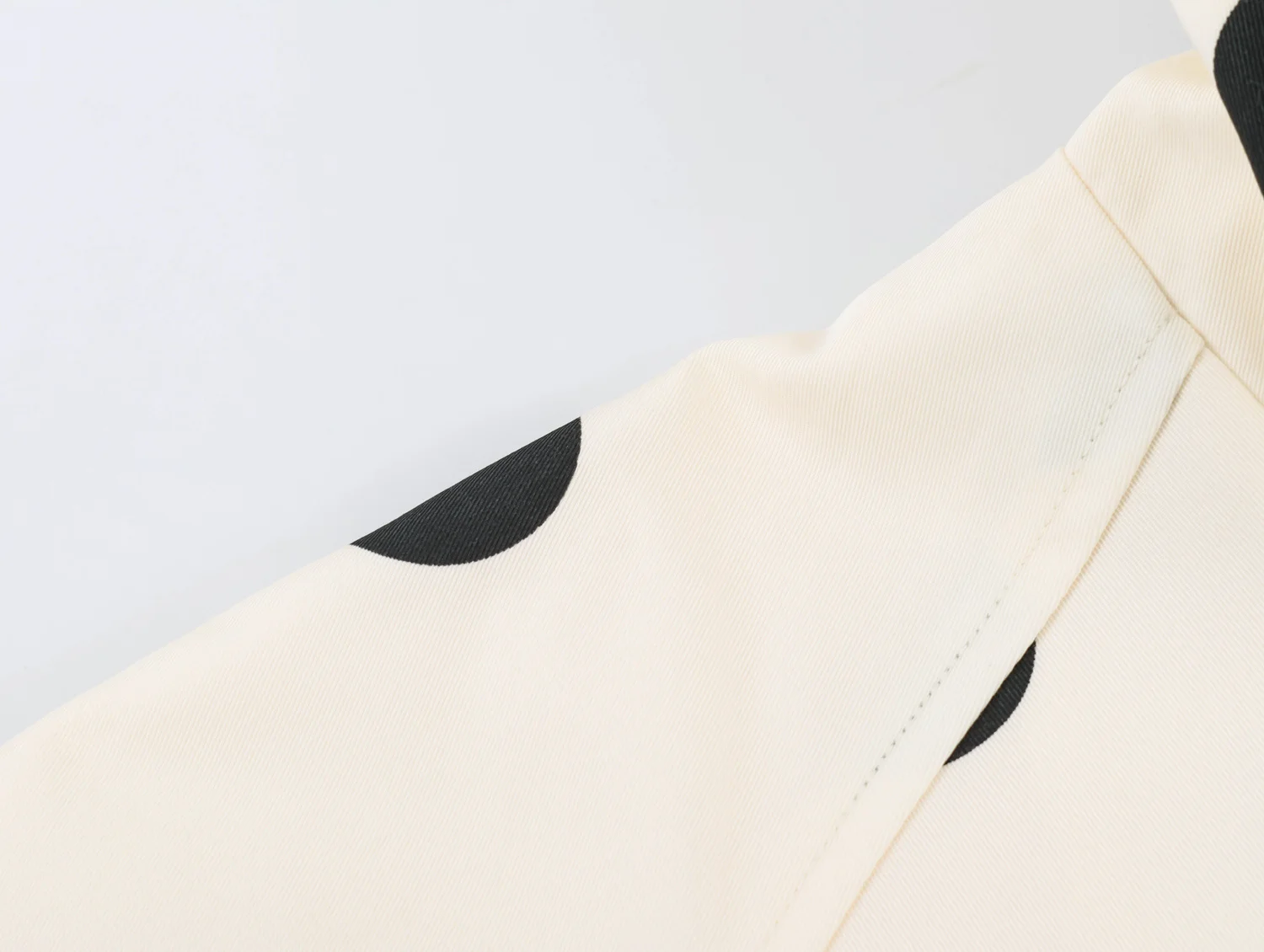 HH Damen Frühling Herbst Weißer Gepunkteter Windbreaker Jacke Stehkragen Langarm Loser Mantel Casual Gym Reise & Streetwear – Detail 6