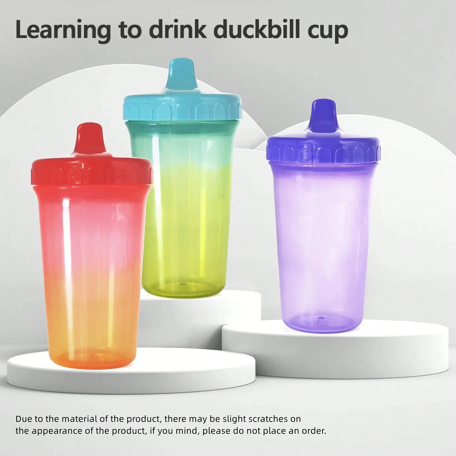300 ml Cartoon Kinder Entenschnabel Tasse mit Deckel Lerntrinkbecher PP Kunststoff Wasserbecher
