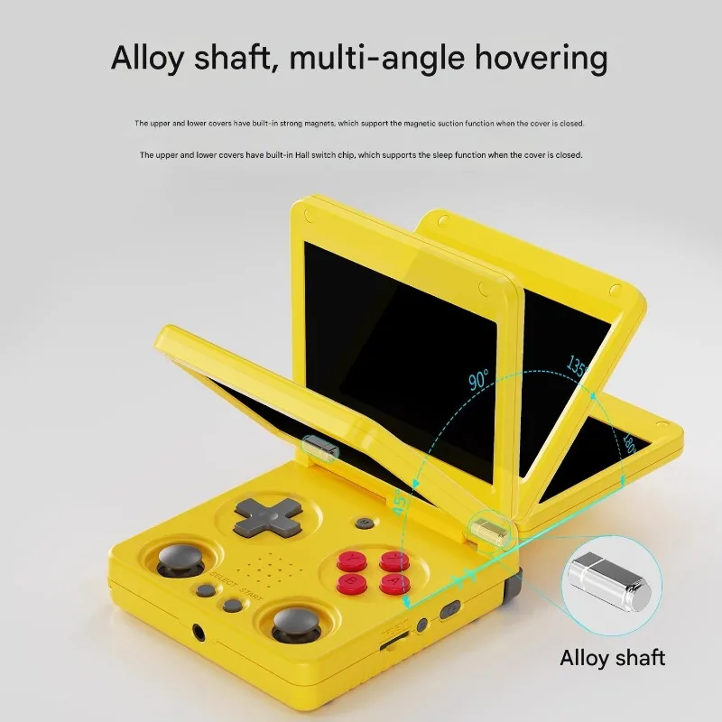 ANBERNIC RG34XXSP jeux portables pliants à double choc SNK IGS 720P HD Pixels Cortex-A53 Console portable nostalgique Open Source