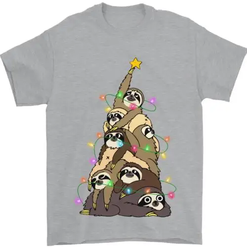 

Christmas Sloth Tree Funny Xmas Mens T-Shirt 100% Cotton