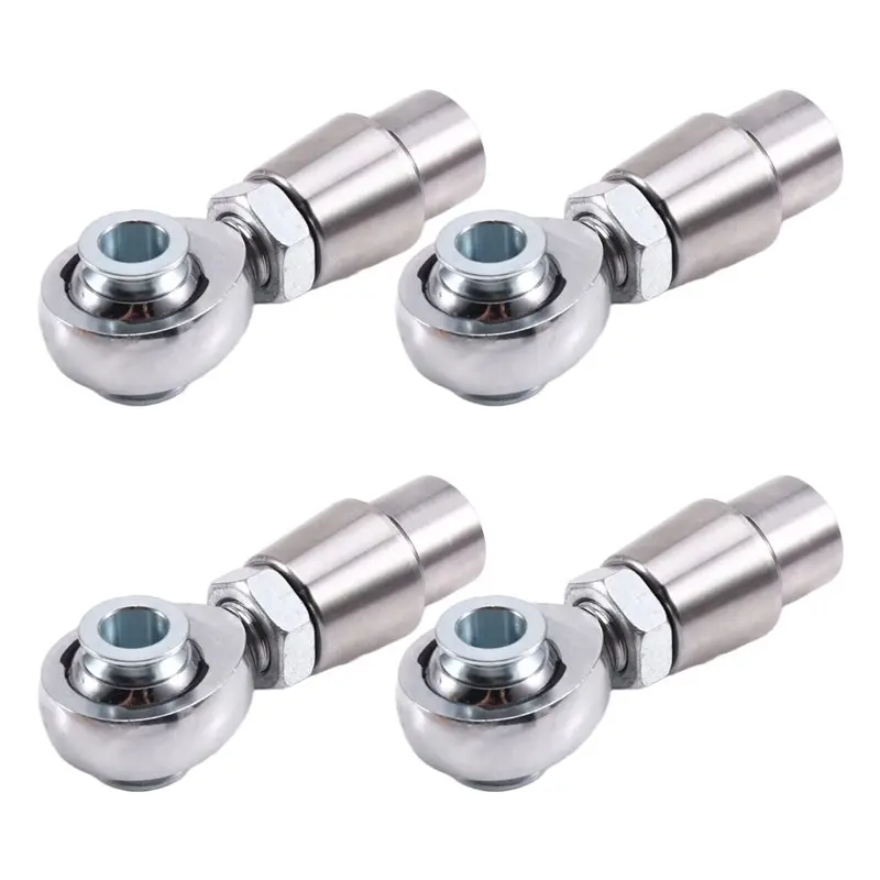 ABOK-Car Accessories 4Pcs 5/8 Inch-18 Heim Joint Rod End Kit W/Spacers, Tube Adapters& Jam Nuts Left Right Thread Accsesories