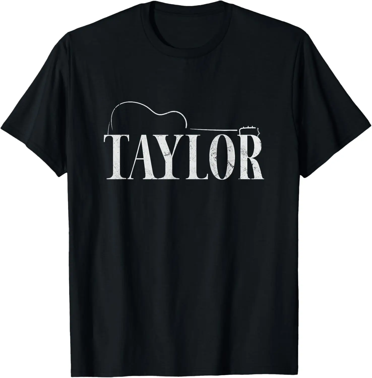 Taylor Guitar Music Personalized Taylor Name Distressed T-Shirt